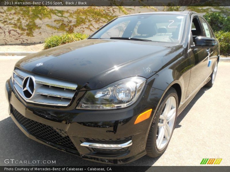 Black / Black 2013 Mercedes-Benz C 250 Sport