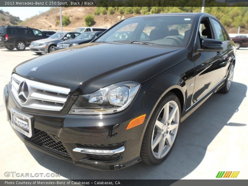 Black / Black 2013 Mercedes-Benz C 250 Sport
