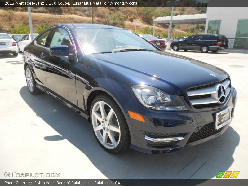 Lunar Blue Metallic / Almond/Mocha 2013 Mercedes-Benz C 250 Coupe