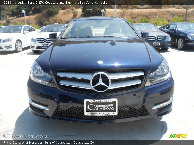 Lunar Blue Metallic / Almond/Mocha 2013 Mercedes-Benz C 250 Coupe
