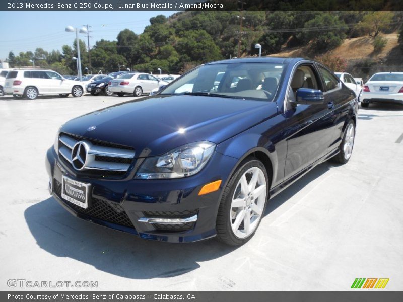 Lunar Blue Metallic / Almond/Mocha 2013 Mercedes-Benz C 250 Coupe