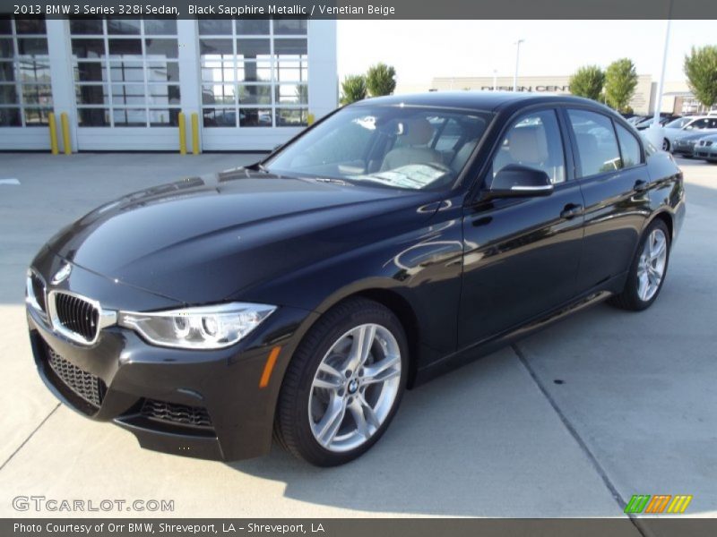Black Sapphire Metallic / Venetian Beige 2013 BMW 3 Series 328i Sedan