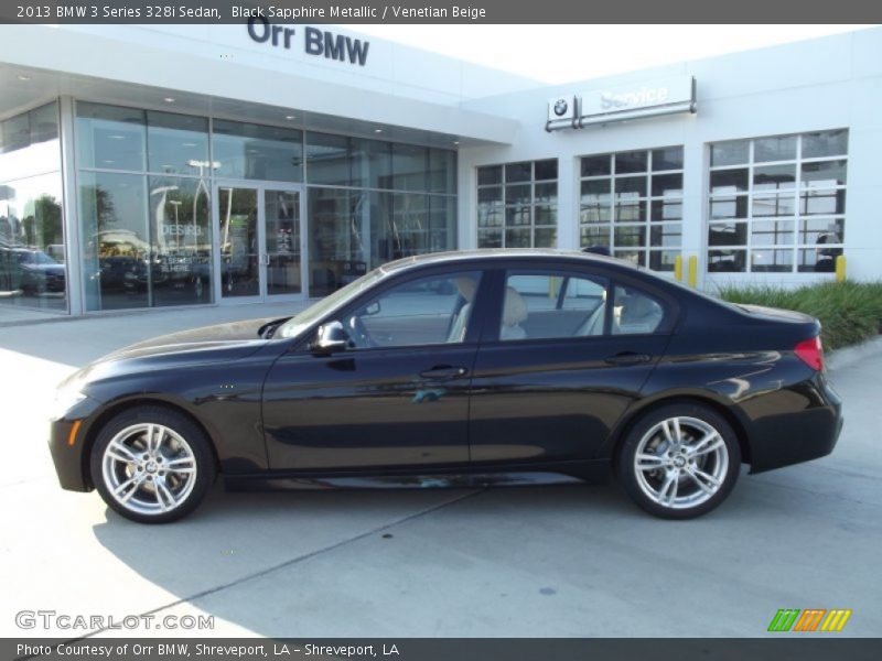 Black Sapphire Metallic / Venetian Beige 2013 BMW 3 Series 328i Sedan