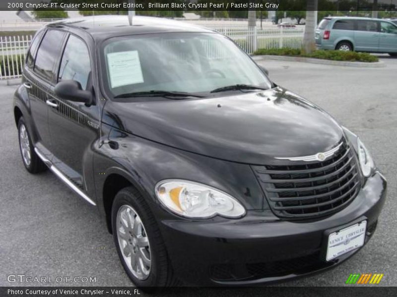 Brilliant Black Crystal Pearl / Pastel Slate Gray 2008 Chrysler PT Cruiser Street Cruiser Edition