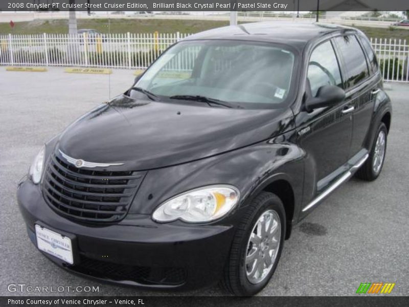 Brilliant Black Crystal Pearl / Pastel Slate Gray 2008 Chrysler PT Cruiser Street Cruiser Edition