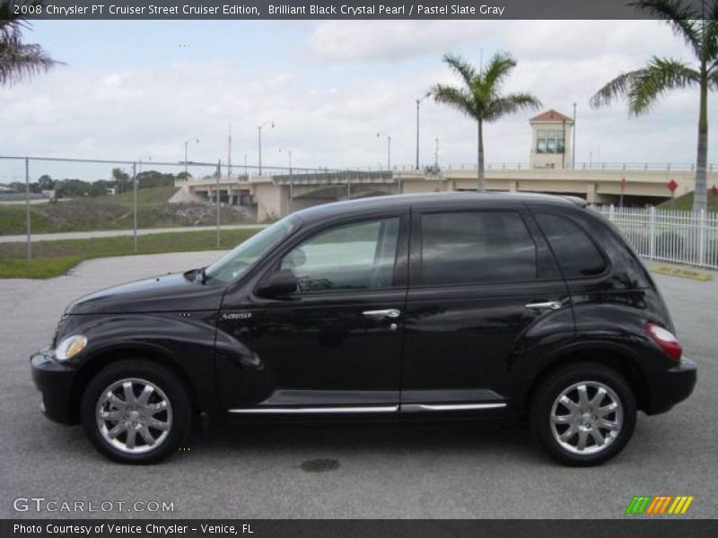 Brilliant Black Crystal Pearl / Pastel Slate Gray 2008 Chrysler PT Cruiser Street Cruiser Edition