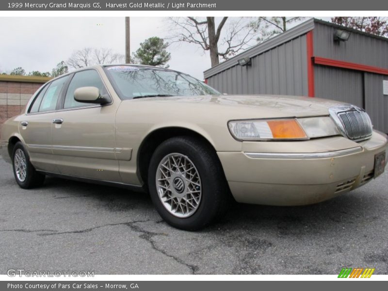Harvest Gold Metallic / Light Parchment 1999 Mercury Grand Marquis GS