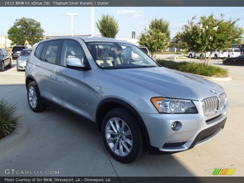 Titanium Silver Metallic / Oyster 2013 BMW X3 xDrive 28i