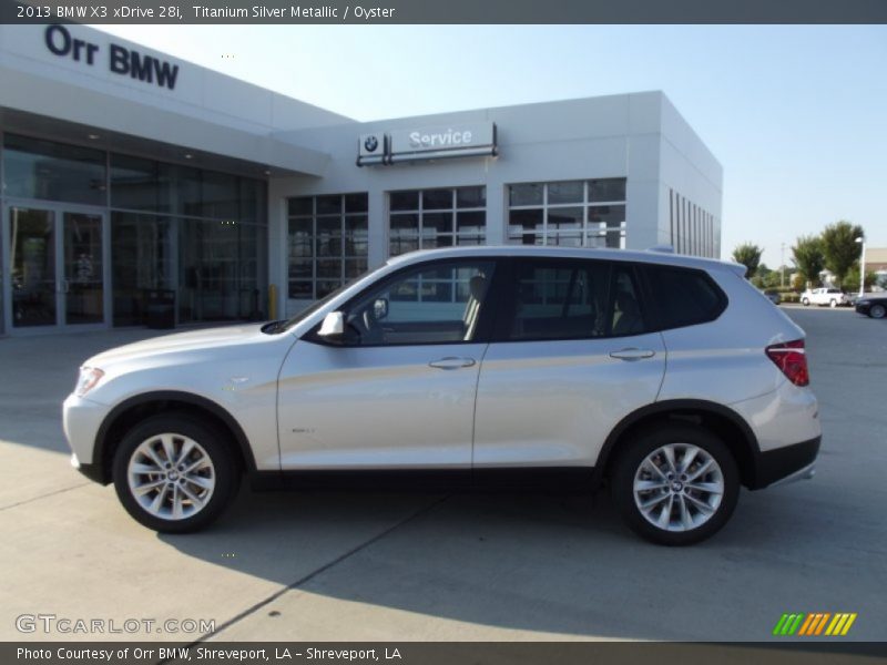 Titanium Silver Metallic / Oyster 2013 BMW X3 xDrive 28i