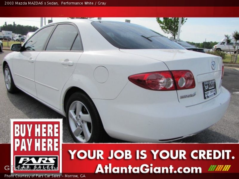 Performance White / Gray 2003 Mazda MAZDA6 s Sedan