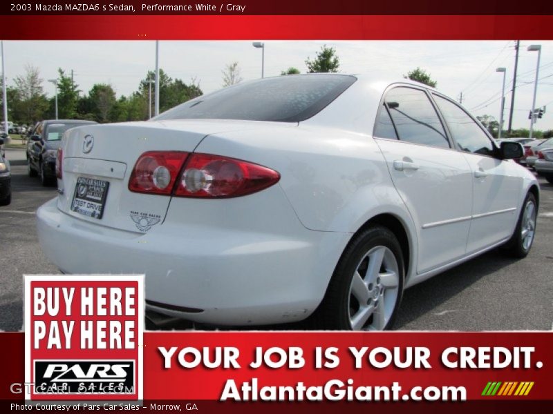 Performance White / Gray 2003 Mazda MAZDA6 s Sedan