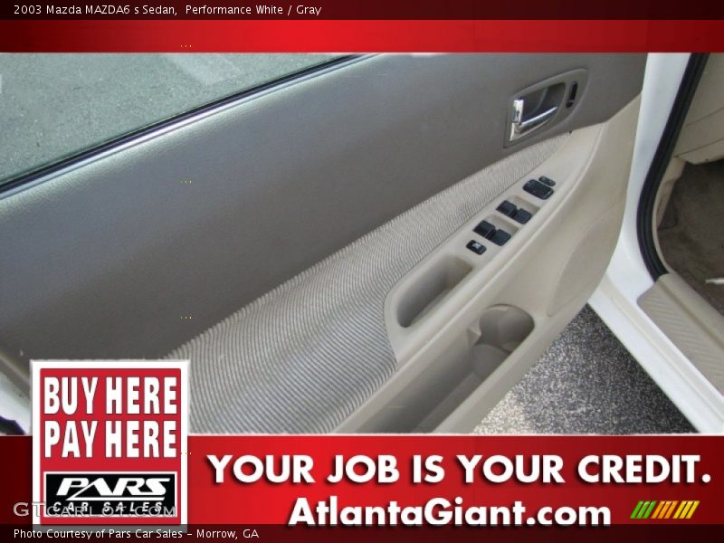Performance White / Gray 2003 Mazda MAZDA6 s Sedan