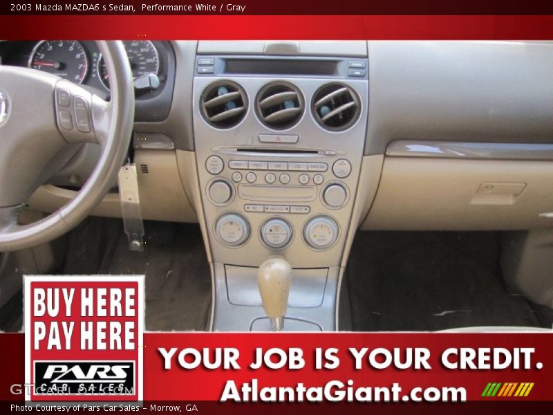 Performance White / Gray 2003 Mazda MAZDA6 s Sedan