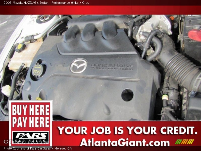 Performance White / Gray 2003 Mazda MAZDA6 s Sedan