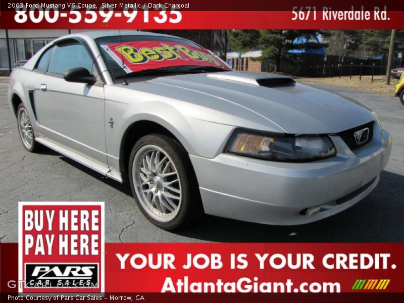 Silver Metallic / Dark Charcoal 2003 Ford Mustang V6 Coupe