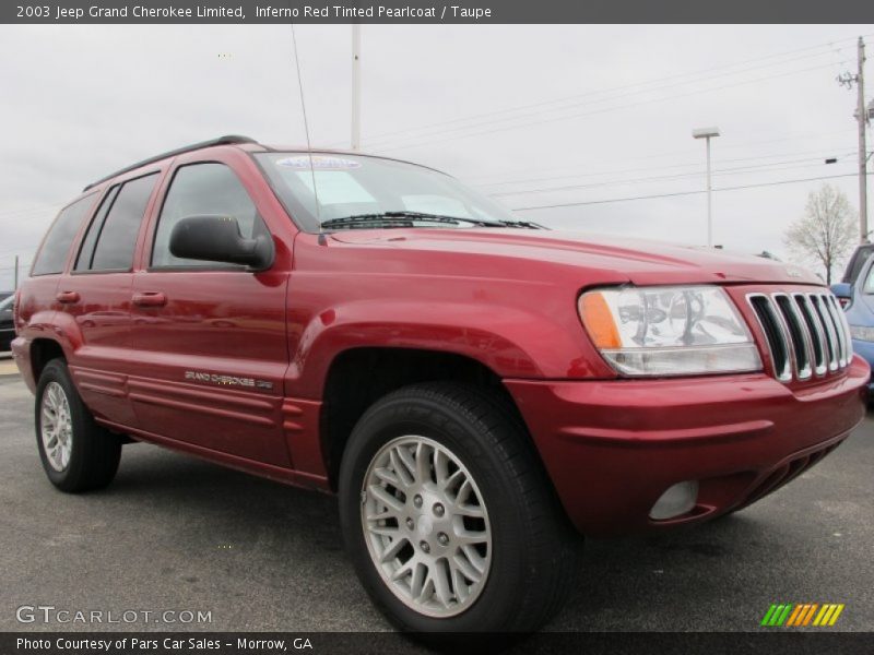 Inferno Red Tinted Pearlcoat / Taupe 2003 Jeep Grand Cherokee Limited