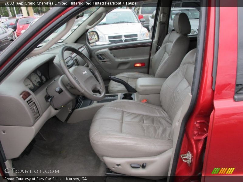 Inferno Red Tinted Pearlcoat / Taupe 2003 Jeep Grand Cherokee Limited