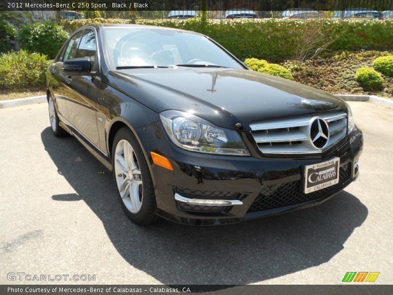 Black / Black 2012 Mercedes-Benz C 250 Sport
