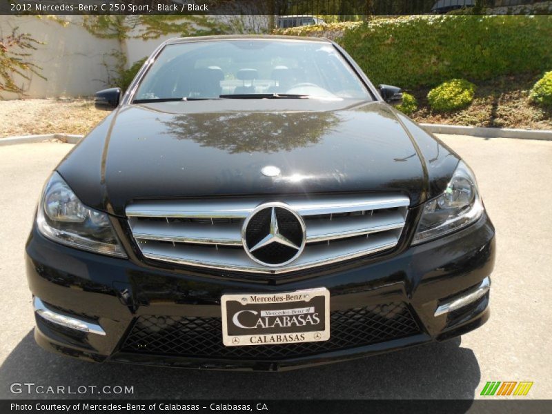 Black / Black 2012 Mercedes-Benz C 250 Sport