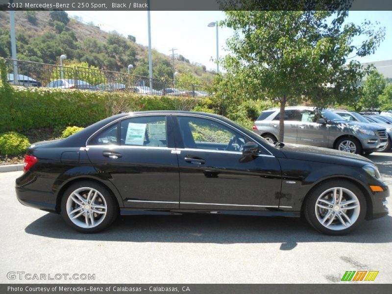 Black / Black 2012 Mercedes-Benz C 250 Sport