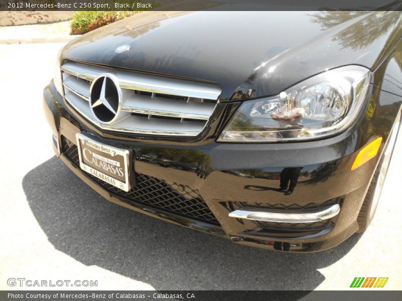 Black / Black 2012 Mercedes-Benz C 250 Sport