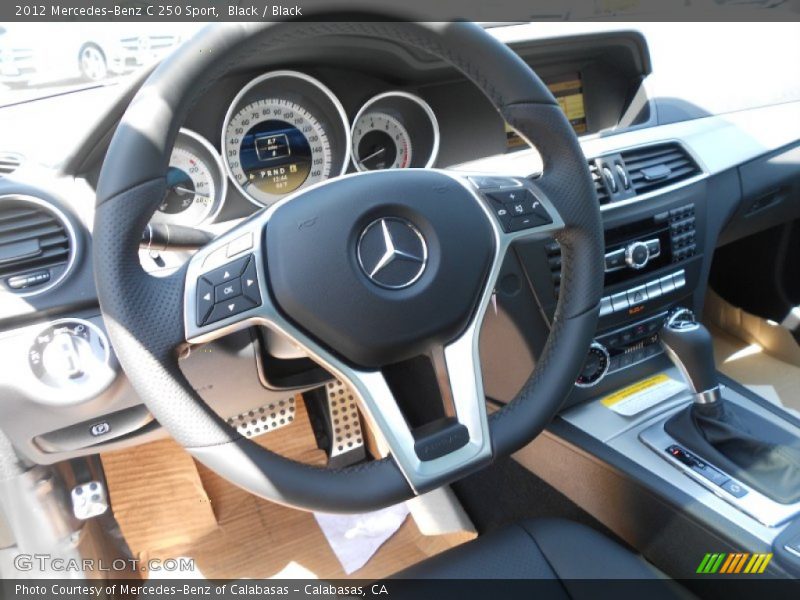 Black / Black 2012 Mercedes-Benz C 250 Sport