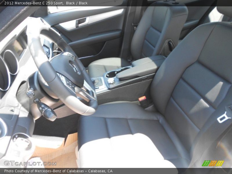 Black / Black 2012 Mercedes-Benz C 250 Sport