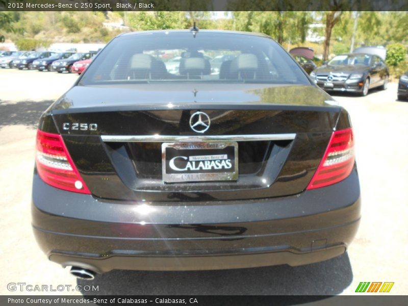 Black / Black 2012 Mercedes-Benz C 250 Sport