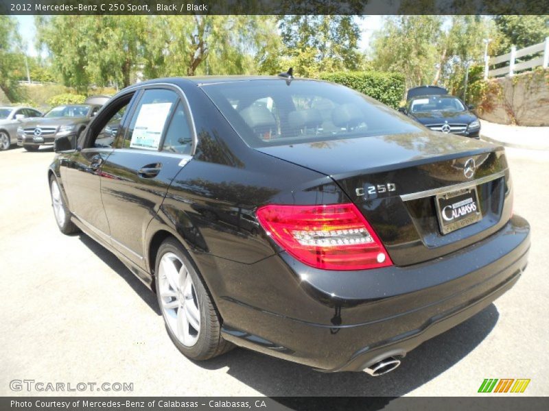 Black / Black 2012 Mercedes-Benz C 250 Sport