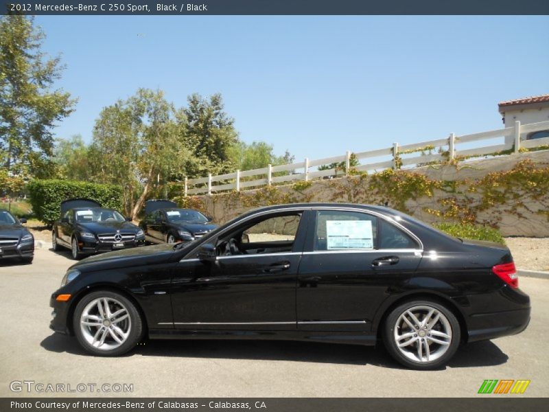 Black / Black 2012 Mercedes-Benz C 250 Sport