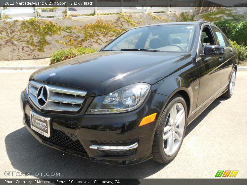 Black / Black 2012 Mercedes-Benz C 250 Sport