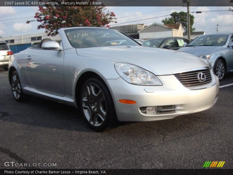 Mercury Metallic / Black 2007 Lexus SC 430 Convertible