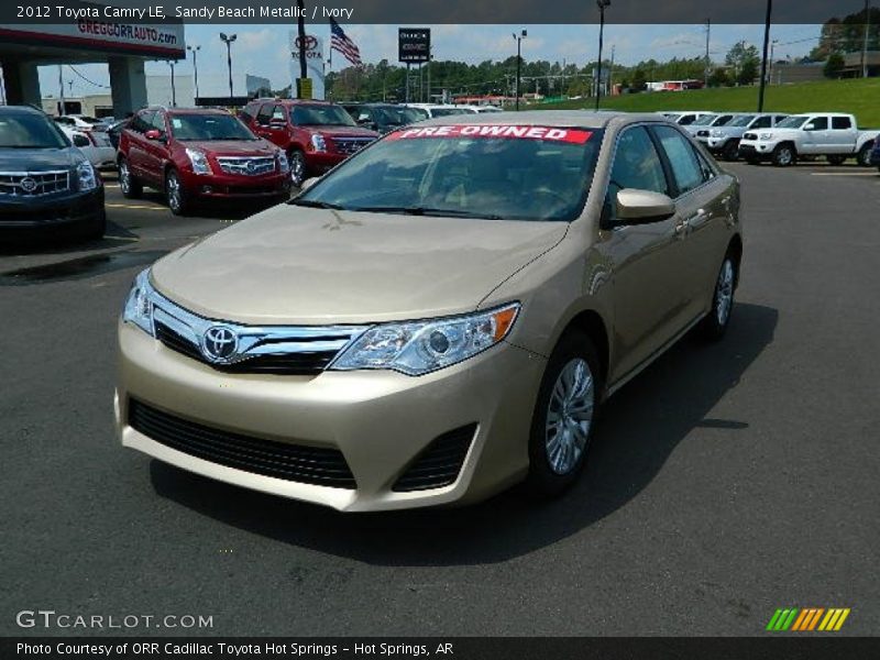 Sandy Beach Metallic / Ivory 2012 Toyota Camry LE