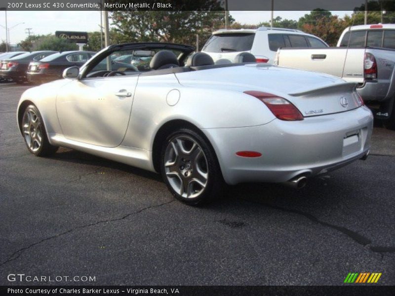 Mercury Metallic / Black 2007 Lexus SC 430 Convertible
