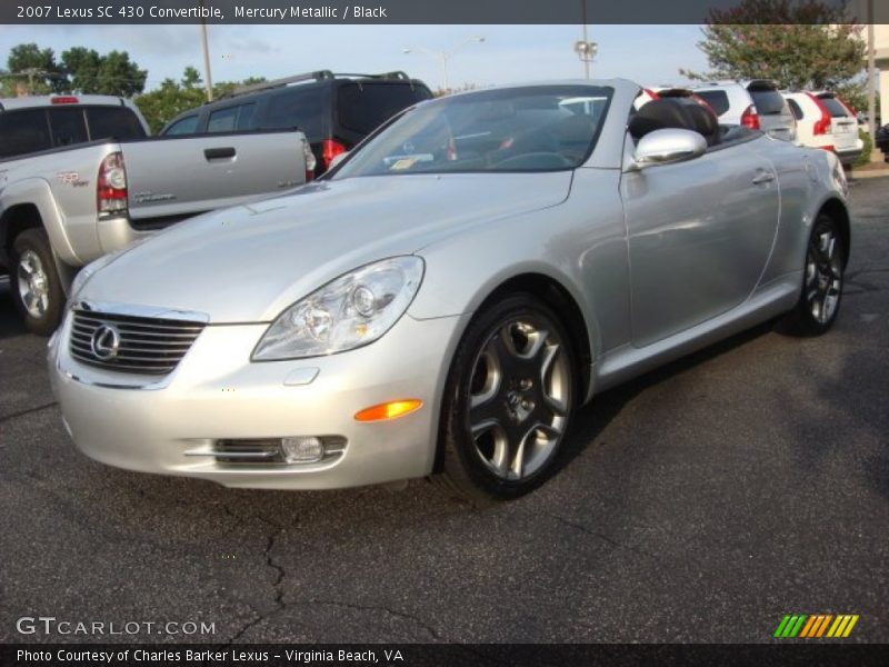 Mercury Metallic / Black 2007 Lexus SC 430 Convertible