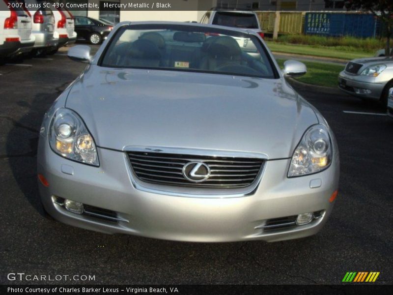 Mercury Metallic / Black 2007 Lexus SC 430 Convertible