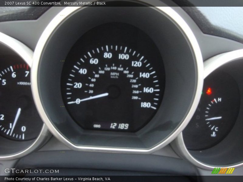 Mercury Metallic / Black 2007 Lexus SC 430 Convertible