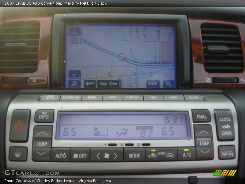 Controls of 2007 SC 430 Convertible
