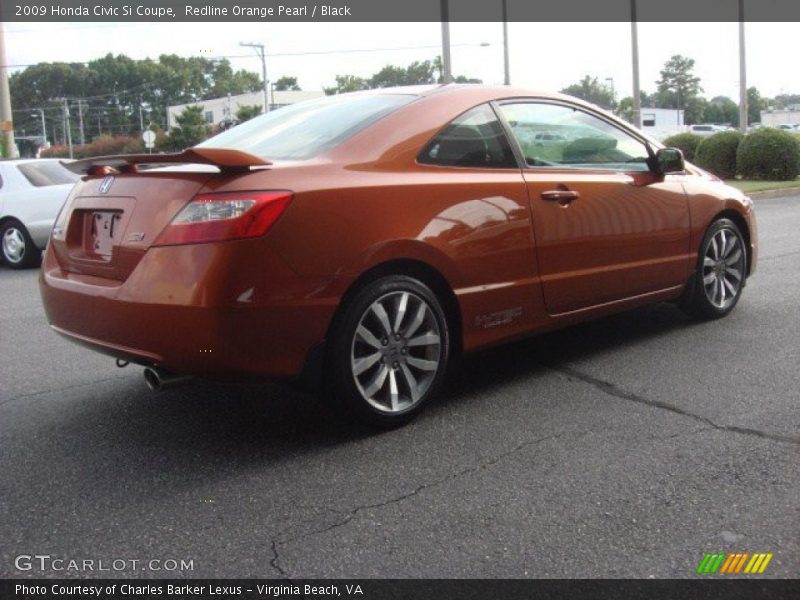 Redline Orange Pearl / Black 2009 Honda Civic Si Coupe