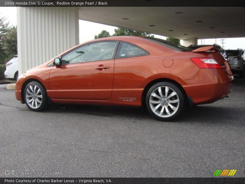 Redline Orange Pearl / Black 2009 Honda Civic Si Coupe