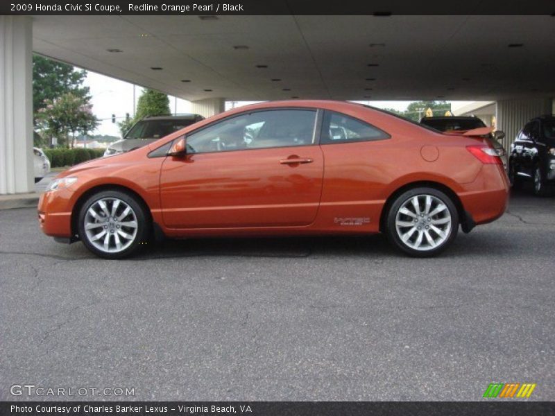 Redline Orange Pearl / Black 2009 Honda Civic Si Coupe