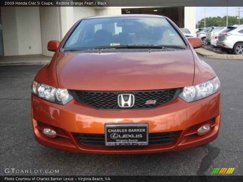 Redline Orange Pearl / Black 2009 Honda Civic Si Coupe