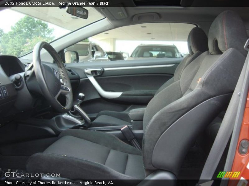 Redline Orange Pearl / Black 2009 Honda Civic Si Coupe
