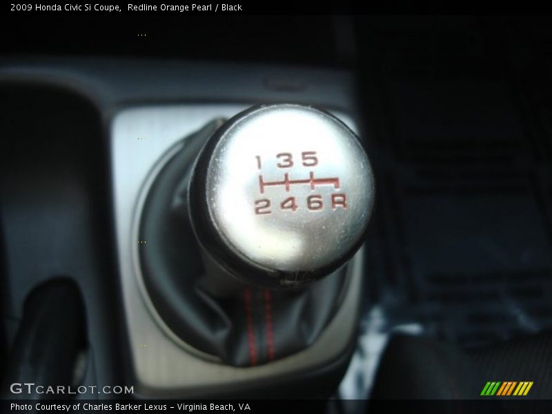 Redline Orange Pearl / Black 2009 Honda Civic Si Coupe