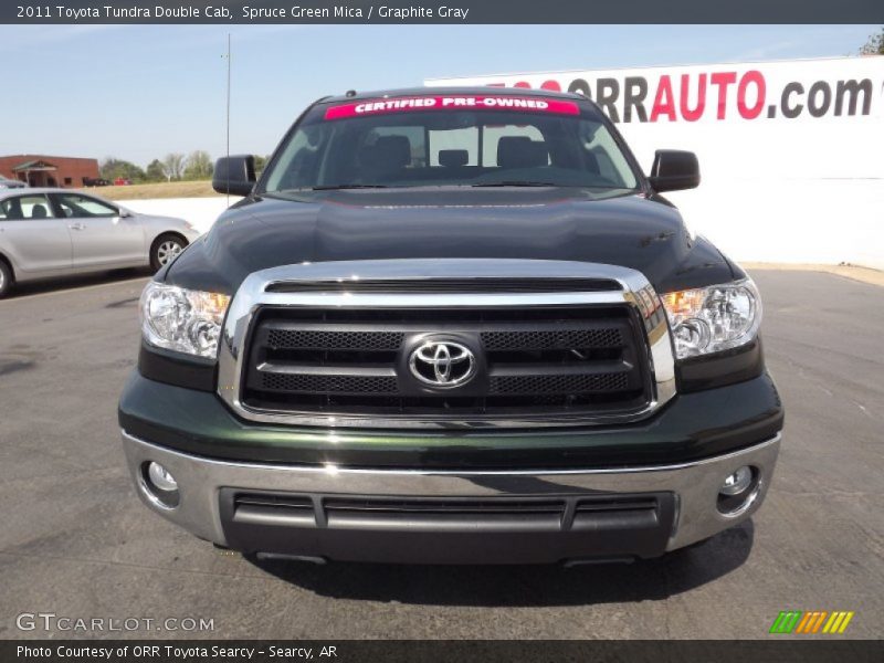 Spruce Green Mica / Graphite Gray 2011 Toyota Tundra Double Cab