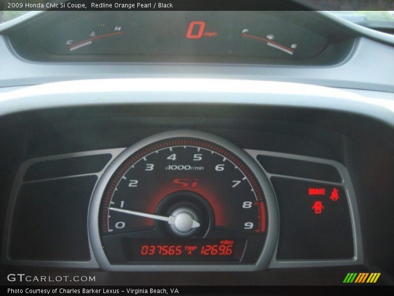 Redline Orange Pearl / Black 2009 Honda Civic Si Coupe