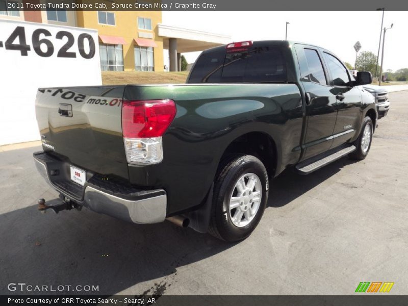 Spruce Green Mica / Graphite Gray 2011 Toyota Tundra Double Cab