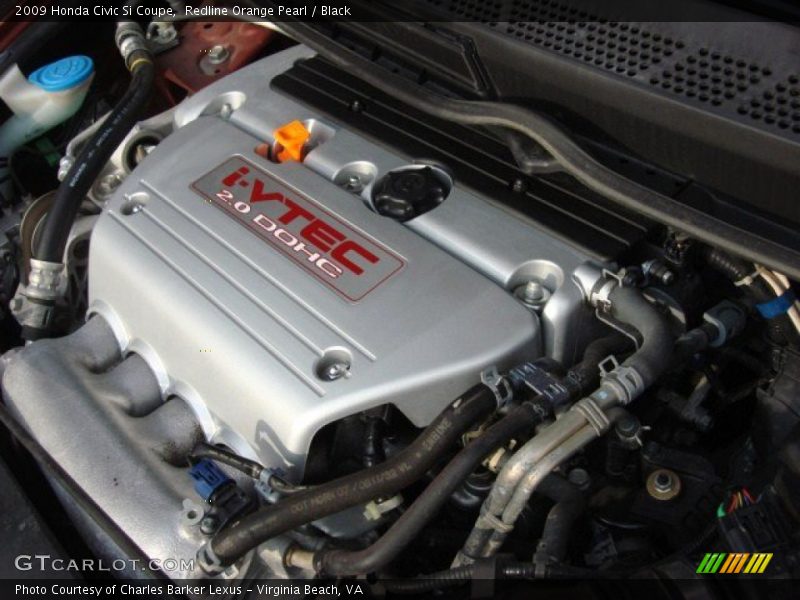 Redline Orange Pearl / Black 2009 Honda Civic Si Coupe