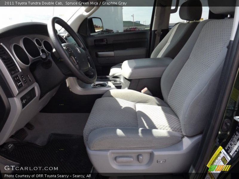 Spruce Green Mica / Graphite Gray 2011 Toyota Tundra Double Cab