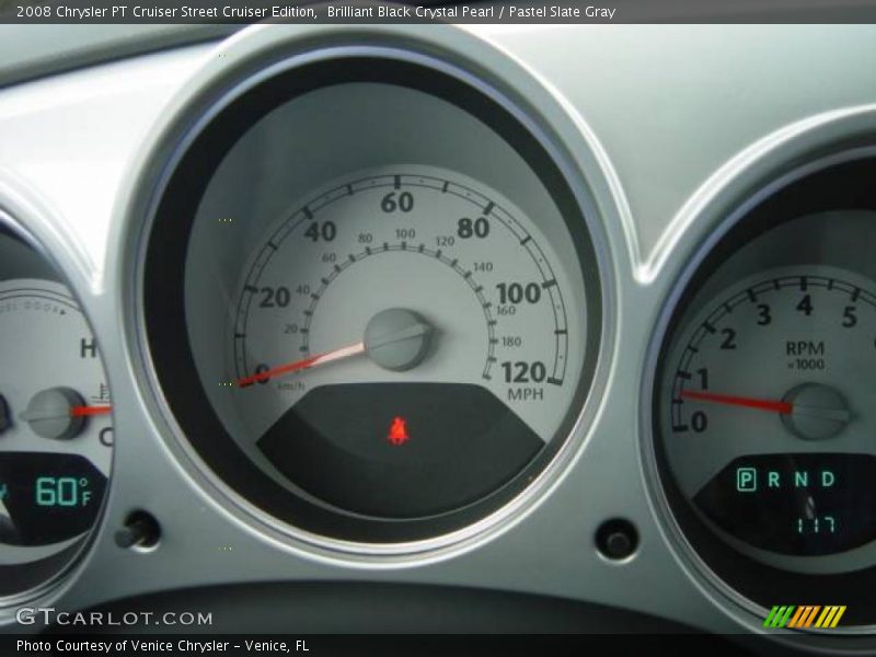 Brilliant Black Crystal Pearl / Pastel Slate Gray 2008 Chrysler PT Cruiser Street Cruiser Edition